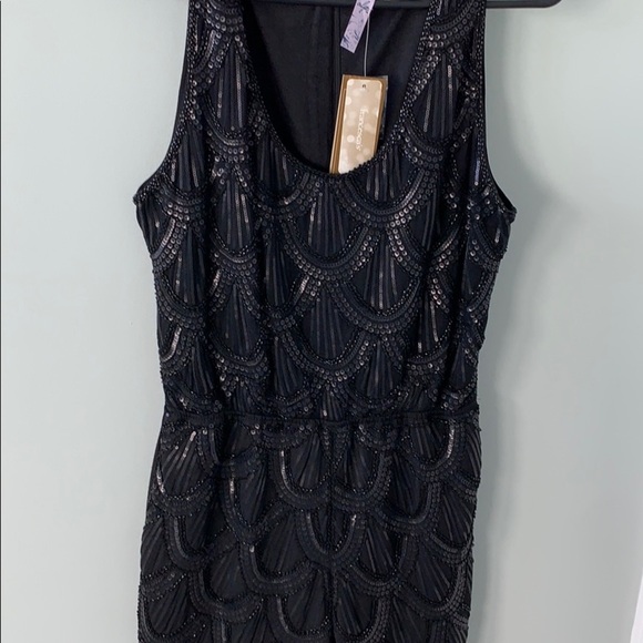 NWT Francesca’s Black Sequin Romper - Picture 2 of 7